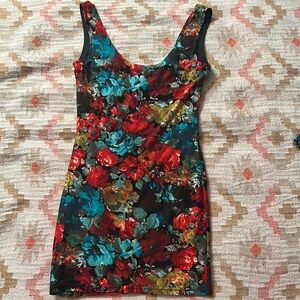 Floral Sleeveless Dress - Multicolor